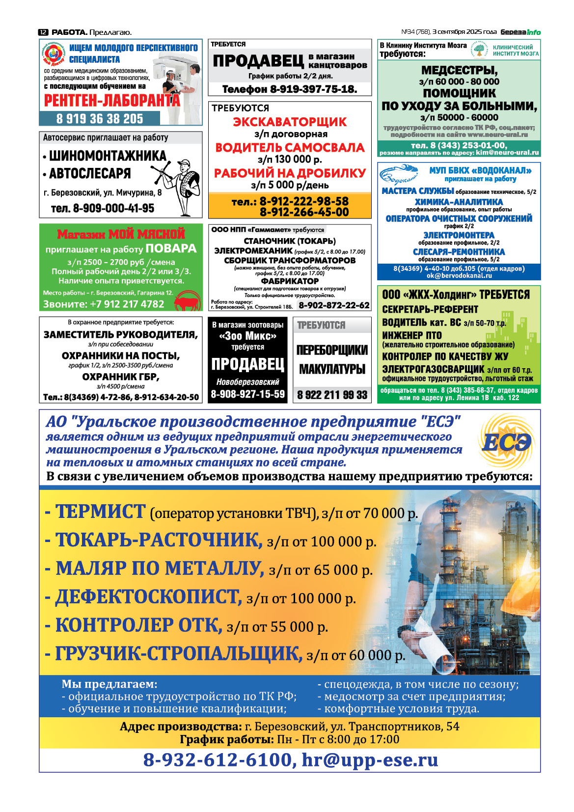 Свежий выпуск БерезаИнфо