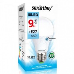 Лампа светодиодная Smartbuy E27 A60 9W