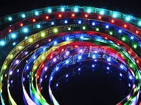 Светодиодная лента интерьерная различных цветов  и RGB (многоцветная) открытая и  с влагозащитой